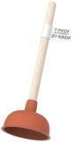 Kirchhoff Pümpel, Ausgussreiniger mit Holzgriff, Ø 140 mm Saugglocke für verstopfte Toilette, Abfluss, Waschbecken, Dusche, WC-Pümpel zur chemielosen Reinigung, Abflussreiniger bei Verstopfung