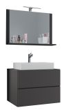 Badblock Lendas M 60cm Unterschrank + Spiegel Anthrazit