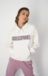 Fleece-Kapuzenpullover mit Logo im College-Stil