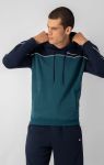 Fleece-Kapuzenpullover in Farbblockoptik