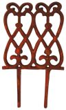 Beetzaun Beeteinfassung Gusseisen Antik-Braun 27x14cm Beetumrandung Ziergitter