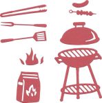FINDit Motivschablone »Stanzschablone Barbecue«, 9 Teile