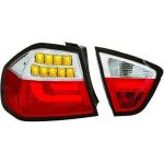 Light Bar LED Rückleuchten Heckleuchten für BMW E90 Limousine rot weiß