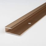 Einfassprofil | Aluminium eloxiert | Bronze Hell | Breite 15.6 mm | Höhe 8.5 mm | Länge 1000 mm | Gebohrt | Abschlussprofil | Einschubprofil |