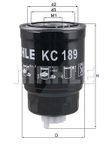 MAHLE ORIGINAL Kraftstofffilter KC 189 Leitungsfilter,Spritfilter NISSAN,X-TRAIL (T30),NP300 Navara Pickup (D40),Pathfinder III (R51)