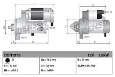 DENSO Anlasser (DSN1375) für BMW 1 Z4 3 5 X3 4 6 X5 X1 7 X6 |