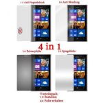 Cadorabo Displayschutzfolien für Nokia Lumia 925 - Schutzfolien in HIGH CLEAR ? 4 Folien (1x Privacy - 1x Spiegel - 1x Matt - 1x Anti-Fingerabdruck)