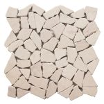 Mosaikfliesen - 1 Pack: 1 m² - Marmor - Cremefarben - poesy - Cremefarben