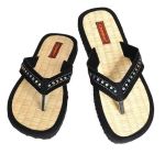 CINNEA »CRUZ« Sandalette Zimtlatschen, handgefertigt, Wellness-Zimtfüllung, Binsenlauffläche gegen Hornhautneubildung
