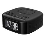 Philips TAR7705/10 | Radiouhr | Wecker | DAB+ | Sleep-Timer | Automatische Zeitsynchronisierung |  Wireless Phone Charging | Zwei Alarme | Schwarz