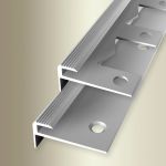 Proviston - Treppenkantenprofil | Breite:30 mm | Höhe:15 mm | Länge:1000 mm | Winkelprofil | Metallprofil | Aluminium eloxiert | Silber | Gebohrt | 1