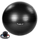 MOVIT® Gymnastikball mit Fußpumpe, 75 cm, schwarz